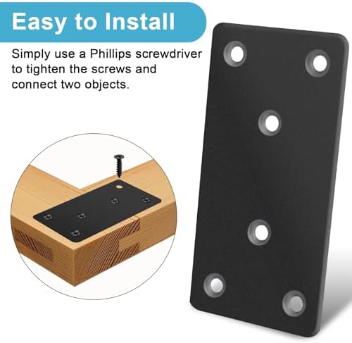 Durable Flat Mending Plate Set for Wood Furniture Support