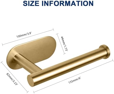 NearMoon Toilet Paper Holder Self Adhesive Brushed Gold