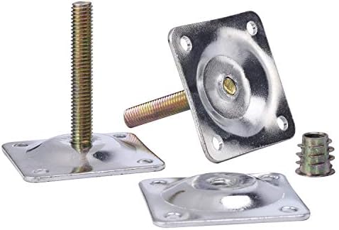 Maricome 4-Piece Leg Mounting Plate Set for Sofa and Table Legs