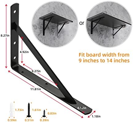 HOME MASTER HARDWARE 12x8 Heavy Duty Shelf Brackets 10-Pack