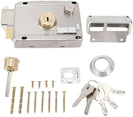 Zerodis Stainless Steel Rim Lock Set Anti-Theft Deadbolt with Handle