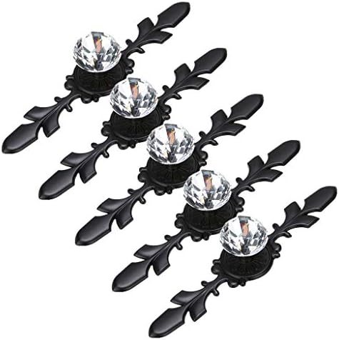 Sumnacon 5-Piece Drawer Cabinet Knobs Pull Handles - Black