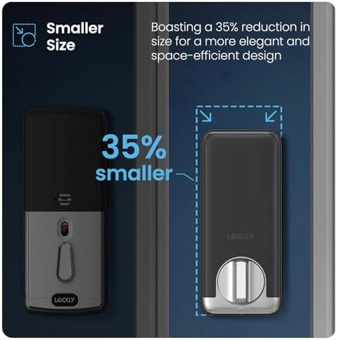 Lockly Secure Front Door Smart Lock with AI Fingerprint Entry
