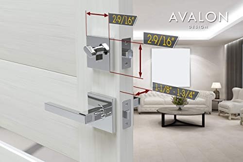 Avalon Modern Deadbolt Square Rosette Polished Chrome