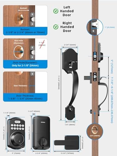 Electronic Deadbolt with Keyless Entry 20 Access Codes Auto-Lock Security