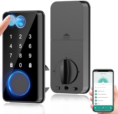 Smart Fingerprint Door Lock with 5 Unlock Methods Anti-Peeping Security