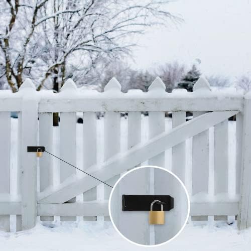 Sturdy 5-Inch Door Hasp Lock 2-Pack Stainless Steel Set