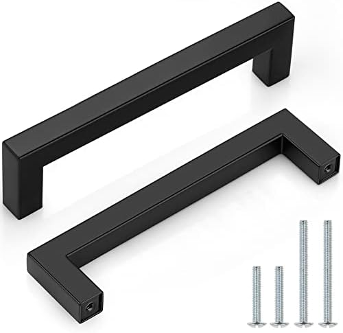 Probrico 30-Pack Black Cabinet Pulls Modern Stainless Steel