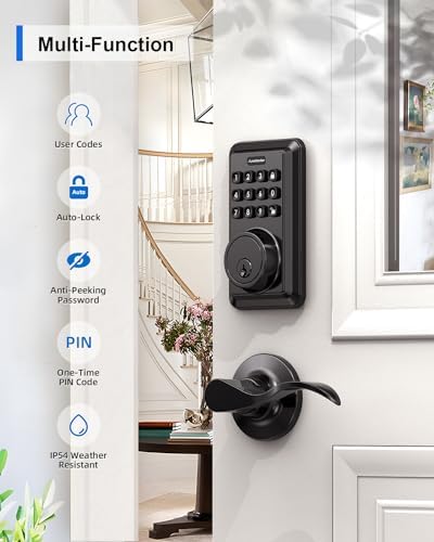 ApeStellar Keyless Entry Door Lock Set Matte Black
