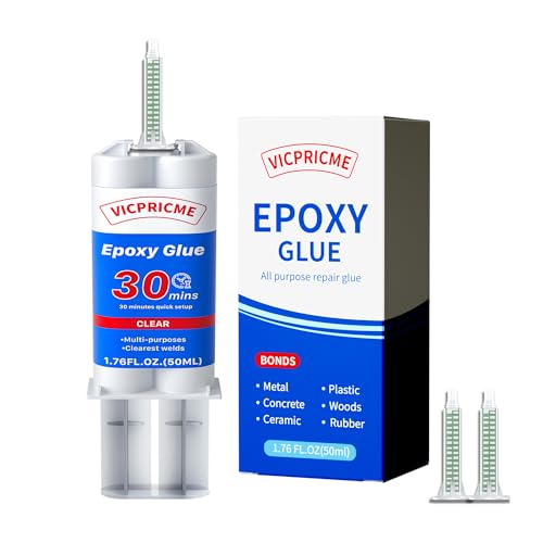 2-PartclearEpoxyGlue176ozSyringeReparableAffordable