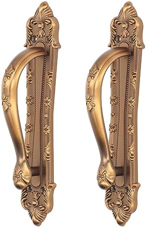 PerGar Heavy Duty Antique Barn Door Handle Set of 2 Large Rustic