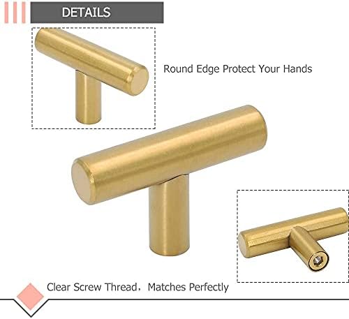 LONTAN 35-Piece Gold and Brushed Brass Cabinet Knobs and Pulls