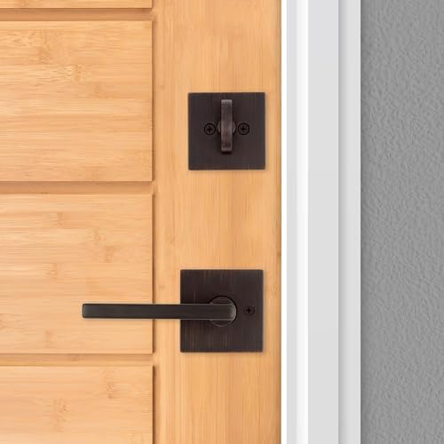 Kwikset Halifax Deadbolt Square Rose Interior Deadbolt Bundle