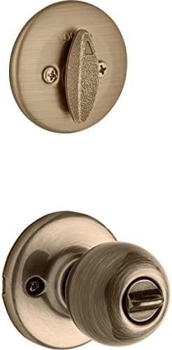 Kwikset 690P Deadbolt Combo in Antique Brass