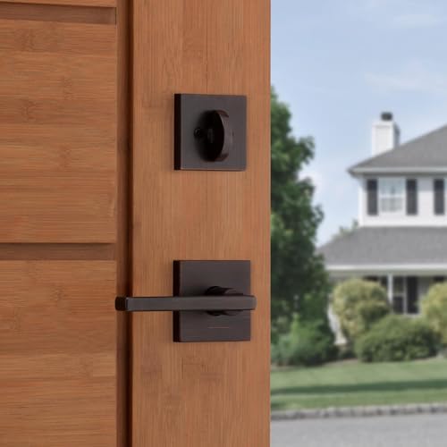 Kwikset Halifax Deadbolt Square Rose Interior Deadbolt Bundle