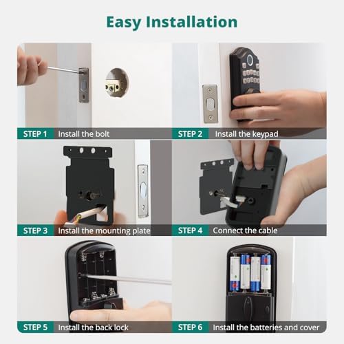 AkaGear Keyless Entry Deadbolt with Fingerprint and Keypad