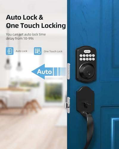 Electronic Deadbolt with Keyless Entry 20 Access Codes Auto-Lock Security