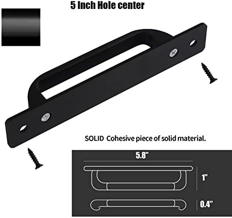 12-Piece Matte Black Aluminum Cabinet Pulls with Base Plate