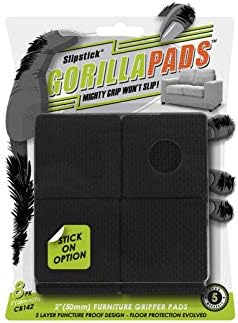 Slipstick GorillaPads CB142 Non-Slip Furniture Pads Set of 8