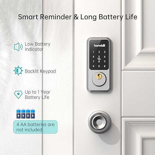 Hornbill Keyless Entry Door Lock Ensure Security One-Step Solution