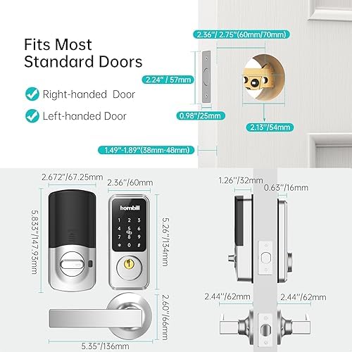 Smart Keypad Door Lock with Handlesets