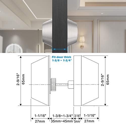 Gobrico 6Pack Keyed Alike Double Cylinder Deadbolts in Satin Nickel