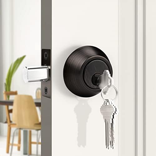 Double Cylinder Oil Rubbed Bronze Deadbolt Lock Set 2-Pack