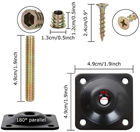 16-Piece Leg Mounting Plate Set Heavy Duty