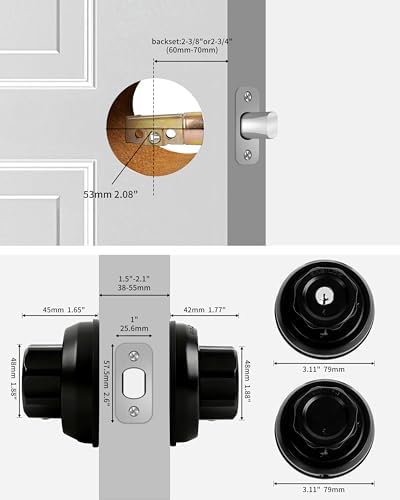 EASILOK Twist-to-Lock Deadbolt Lock Pair