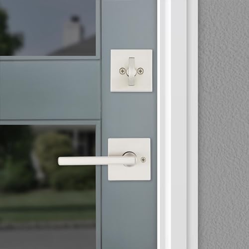 Kwikset Halifax Deadbolt Square Rose Interior Deadbolt Bundle