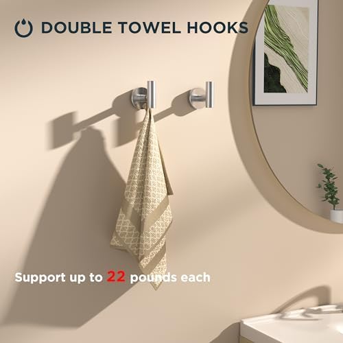 FORIOUS 4-Piece Stainless Steel Bathroom Accessories Set