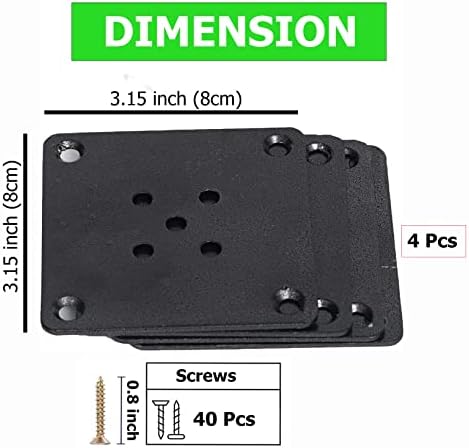 Sturdy Metal Mounting Plates for Sofa Legs