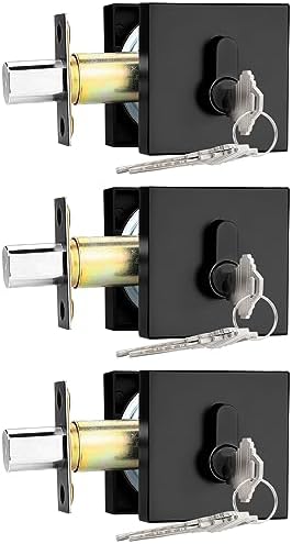 Probrico Black Double Cylinder Deadbolt 3 Pack
