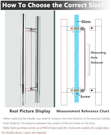 Stainless Steel Barn Door Push Pull Handle Brushed Nickel