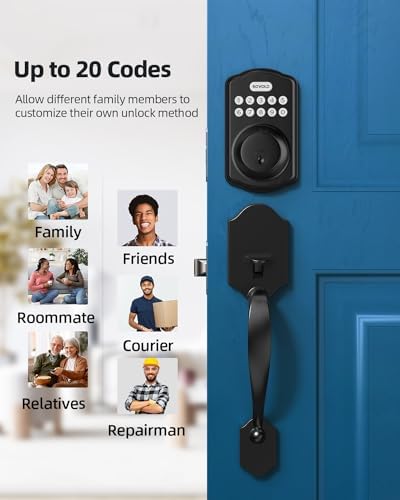 Electronic Deadbolt with Keyless Entry 20 Access Codes Auto-Lock Security
