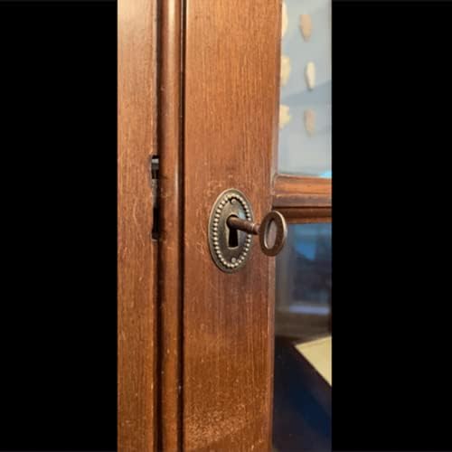 Dopinee 10-Pc Oval Stamped Brass Keyhole Cover Set