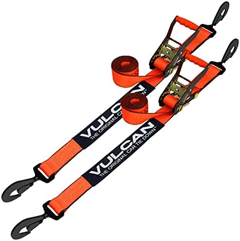 VULCAN Car Tie Down 2 Inch 96 Inch 2 Pack PROSeries 3300 LBS