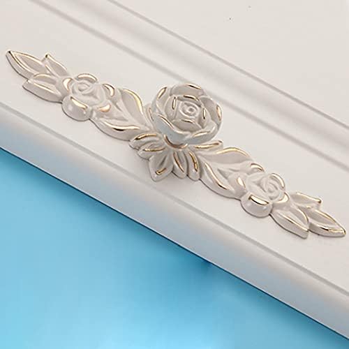 Elegant European-Style Rose Cabinet Knobs with Backplates