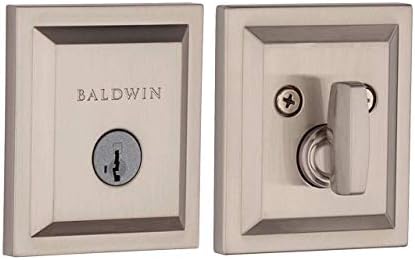 Baldwin Spyglass Single Cylinder Front Door Deadbolt Satin Nickel