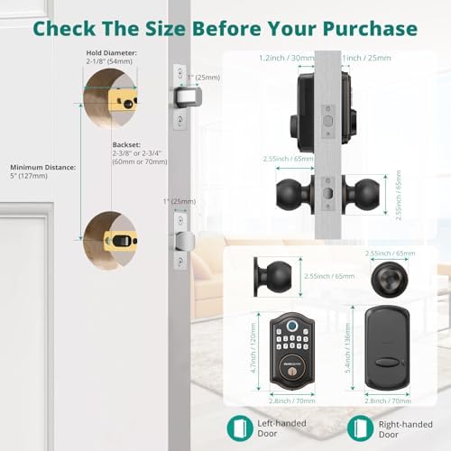 AkaGear Keyless Entry Deadbolt with Fingerprint and Keypad