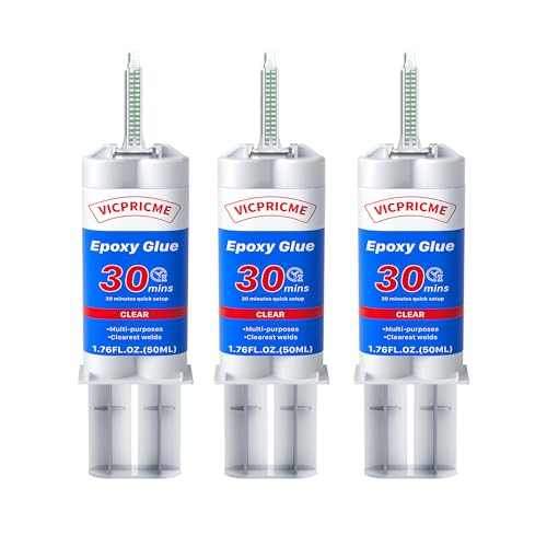 vicpricme 2 Part Epoxy Glue Clear 176oz Syringe