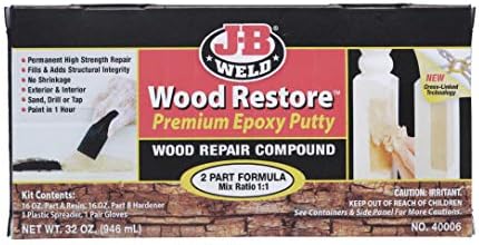 J-B Weld 40006 Wood Restore Premium Epoxy Putty Kit - 32 oz