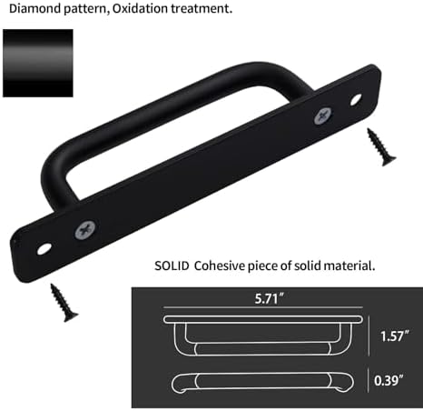 Premium 12-Piece 5-Inch Matte Black Cabinet Handles
