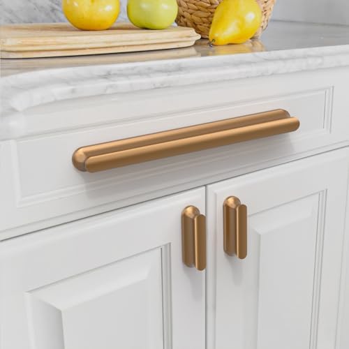 Coinkoly 10-Piece Champagne Bronze Kitchen Cabinet Handles