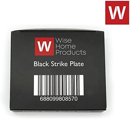 2 Pack Black Finish Strike Plate Iron Full Lip Door Lock System