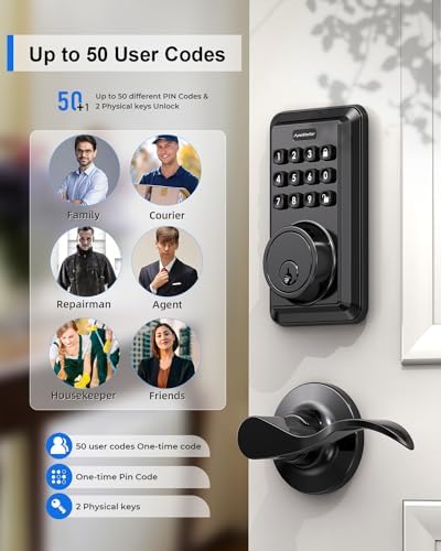 ApeStellar Keyless Entry Door Lock Set Matte Black