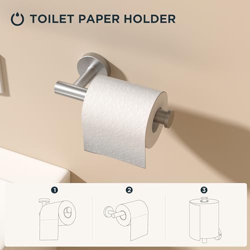 FORIOUS 4-Piece Stainless Steel Bathroom Accessories Set