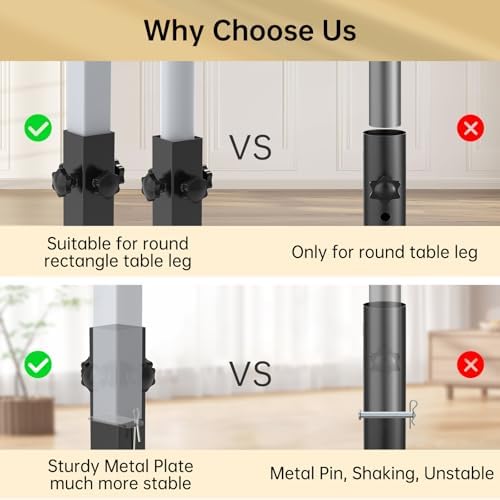 FengoneAdjustable Table Leg Extender for Folding Tables with Anti-Slip Design