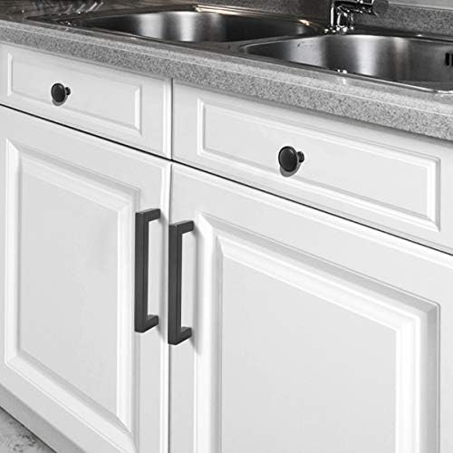 Probrico 30-Pack Black Cabinet Pulls Modern Stainless Steel