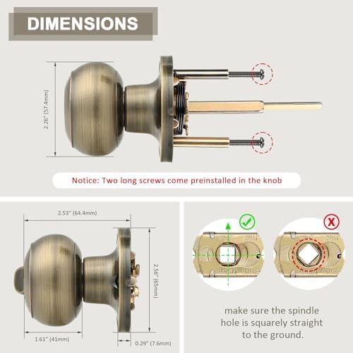 Probrico Privacy Door Knobs